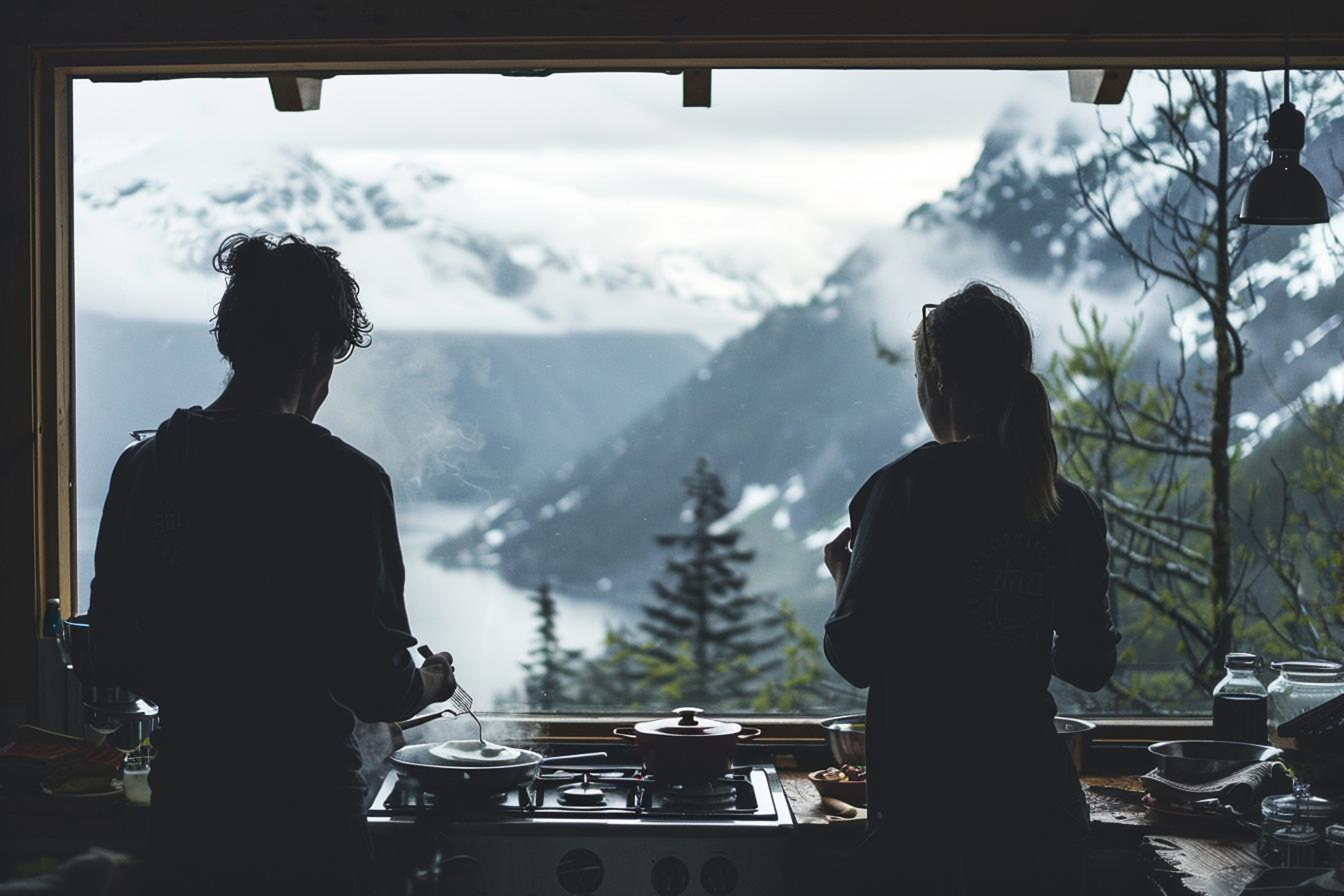 Beautiful mountain landscape background